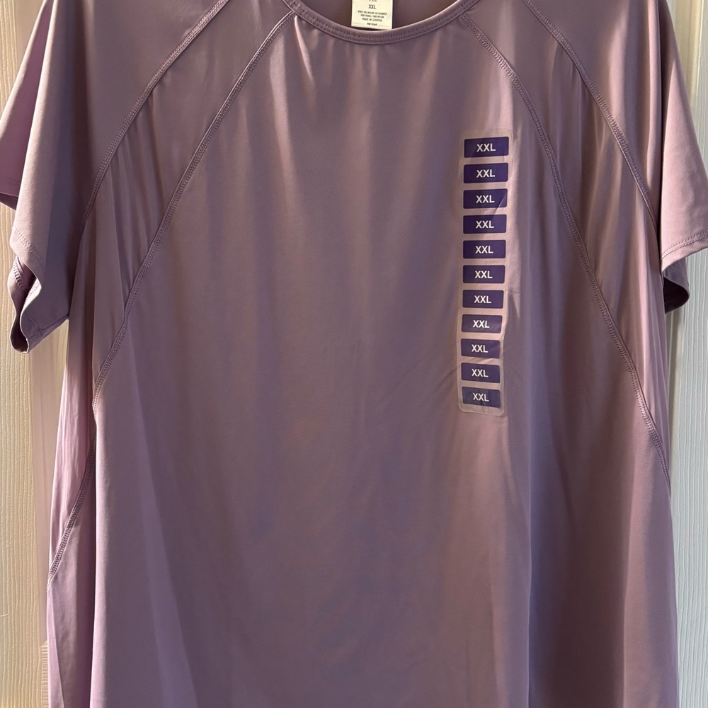 Women's Short Sleeve Lavender work out size XXL tee by Members Mark